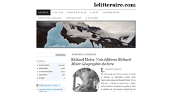 Desktop Screenshot of lelitteraire.com